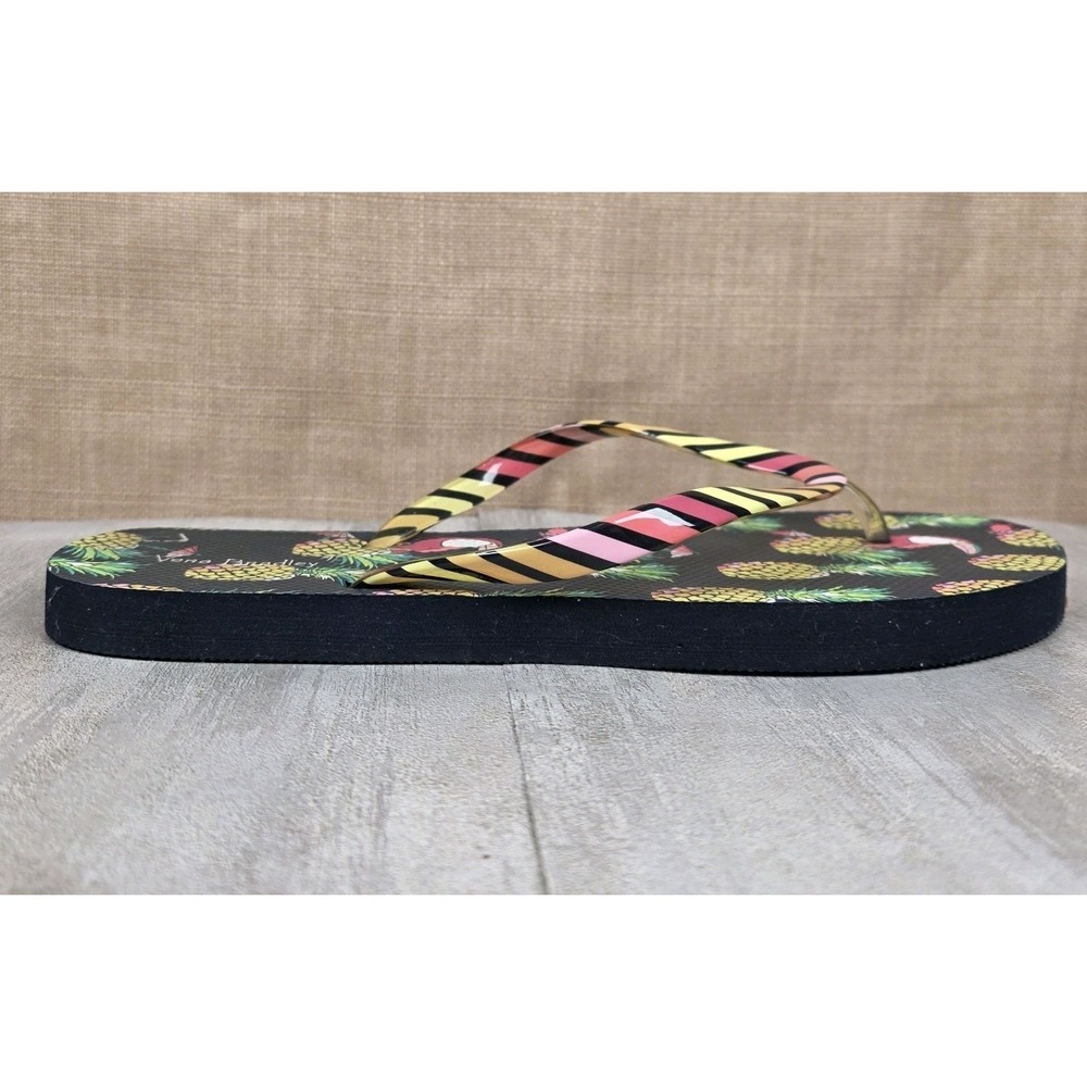 Vera Bradley Flip Flops Toucan Party Pineapple Tropical Women's Size 9-10‎ EUC - Picture 3 of 9